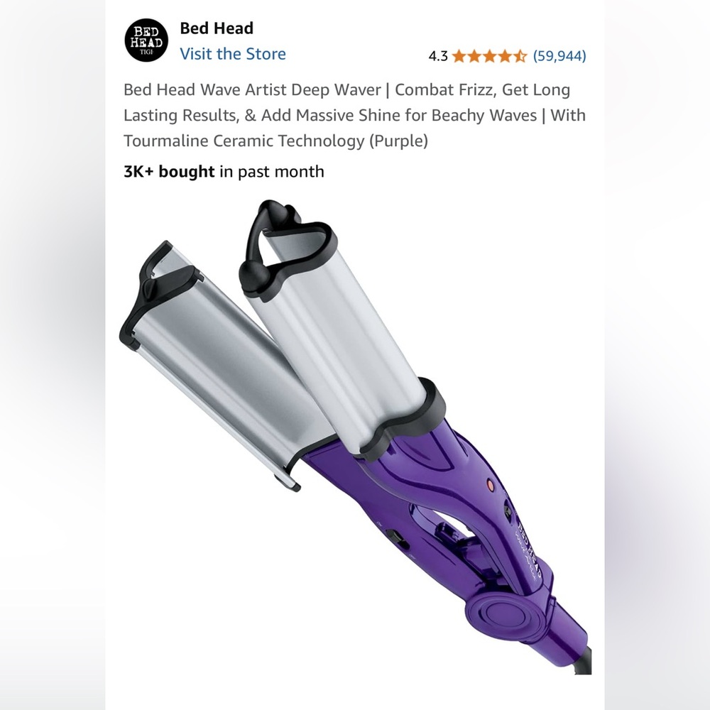 Bed Head new in box deep waver curler